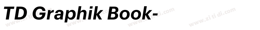 TD Graphik Book字体转换